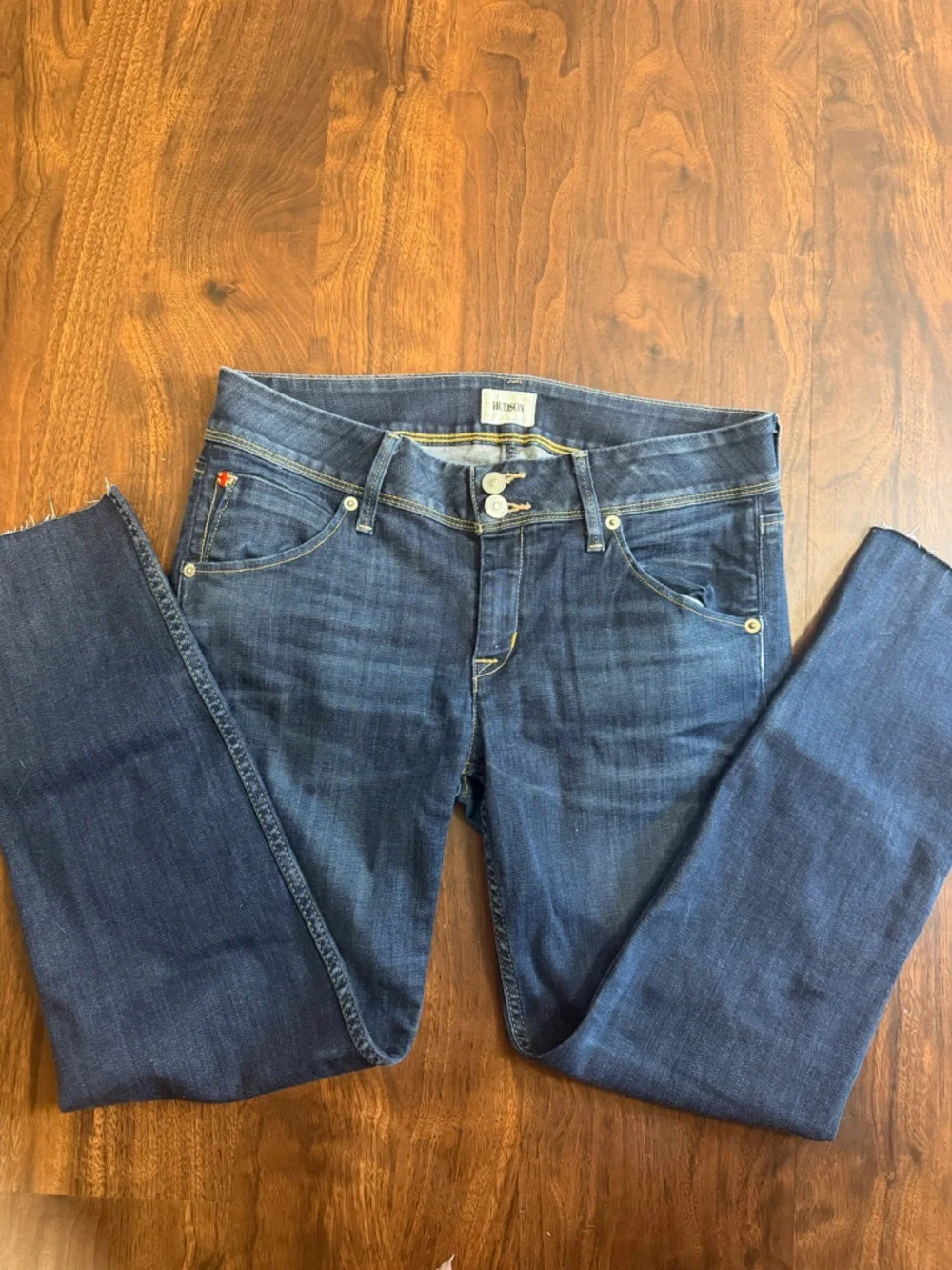 Hudson Collin Flap Skinny Jeans Dark Blue